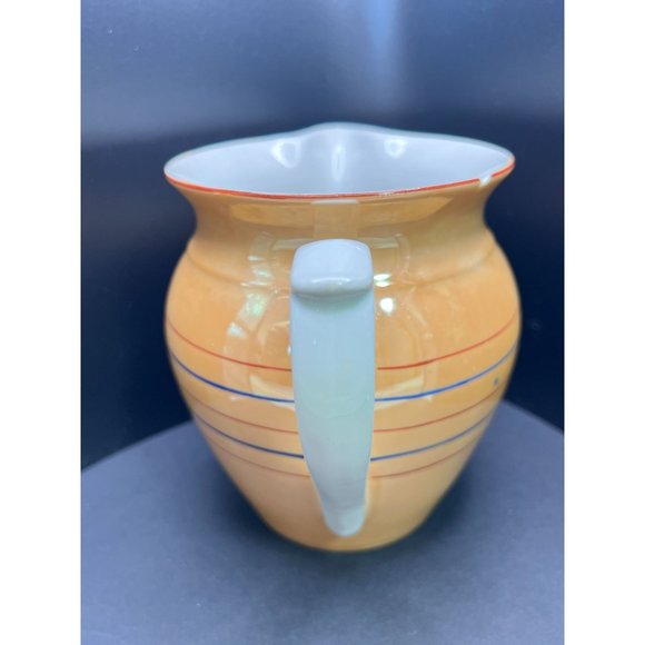 Union K Czechoslovakian Lusterware Porcelain Pitcher Circa 1930's Juice Display - Picture 4 of 7